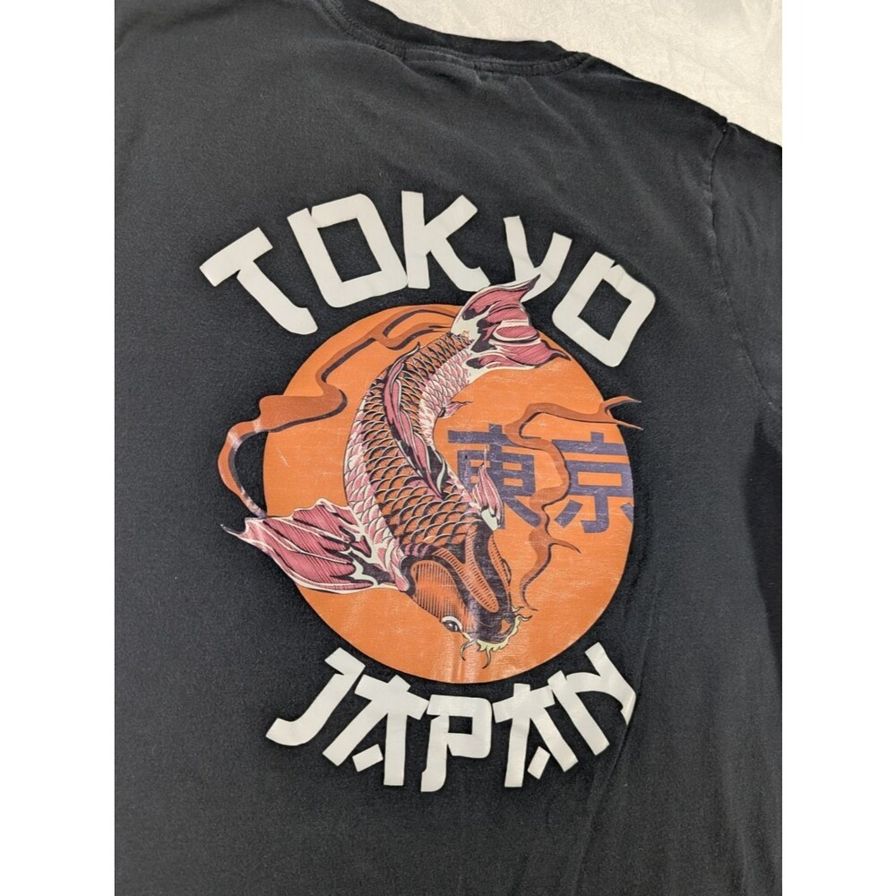Mr.1991INC & Miss.GO Tokyo Japan Koi Fish Graphic T-Shirt Black S